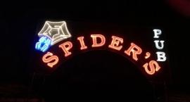 Неонова реклама "Spider's pub" Слънчев бряг